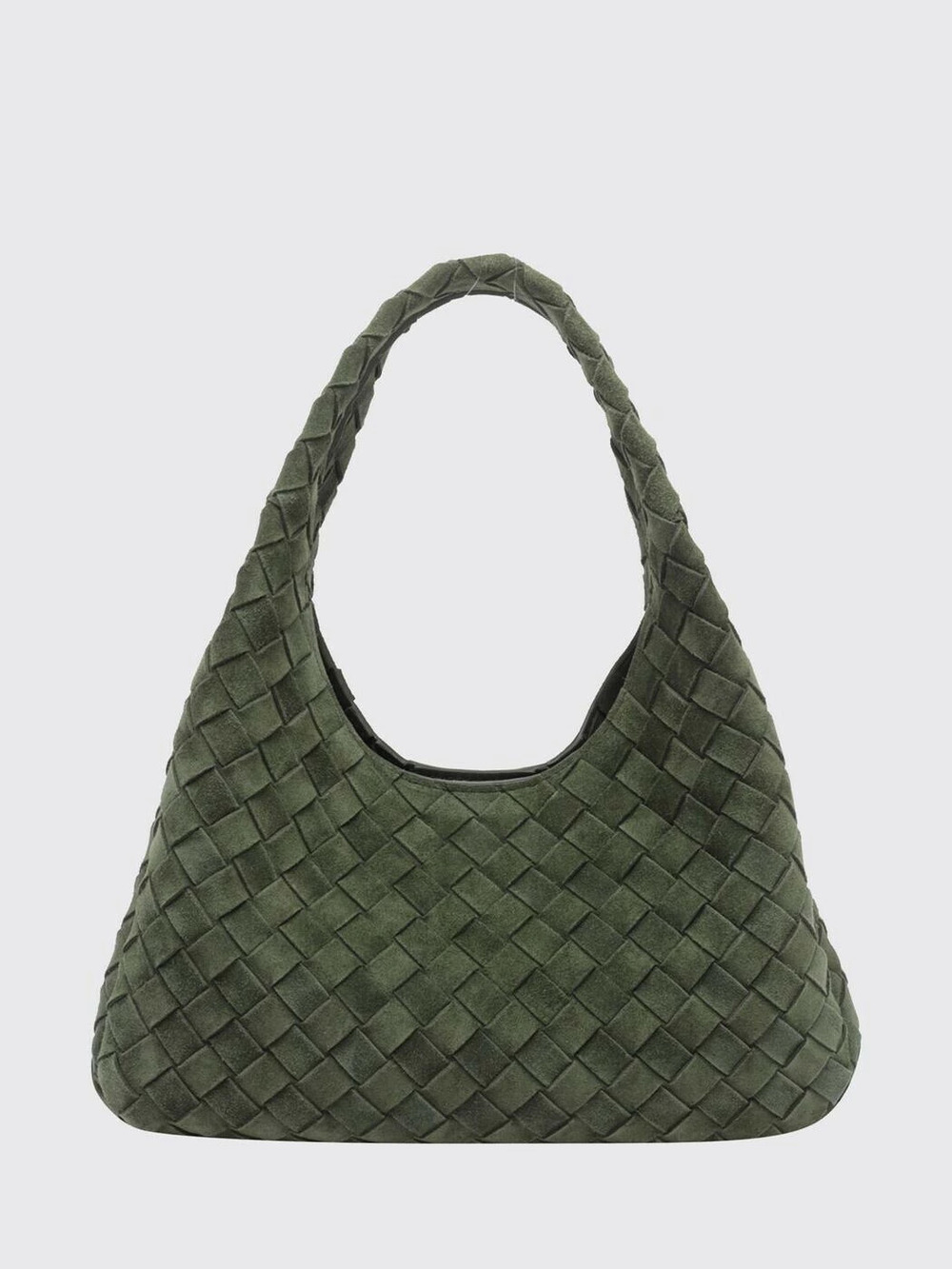 Bottega Veneta Intrecciato Veneta Hobo Shoulder Bag Leather Green